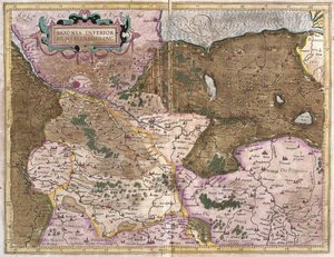 ساكسونيا ومكلنبورغ ، ألمانيا (نقش بواسطة جيراردوس مركاتور