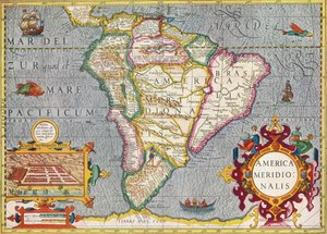 أمريكا الجنوبية أمريكا Meridionalis: من أطلس جيراردوس ميركاتور ، 1633 ، 1936