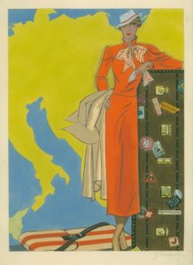 أزياء نسائية 1932 - فستان سفر - جيرد هارتونج