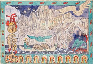 عرين العملاق - مونتي ، غيرهارد (1849-1929) - 1892 - ألوان مائية ، غواش على ورق - 78.5 × 112.9 - المتحف الوطني للفنون ، أوسلو