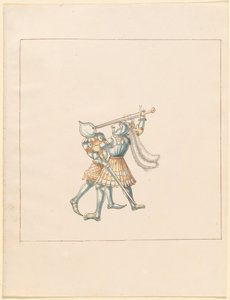 Freydal ، The Book of Jousts and Tournament of Emperor Maximilian I: Combats on Foot (Jousts) (Volume III): Plate 160 بواسطة القرن السادس عشر الألماني