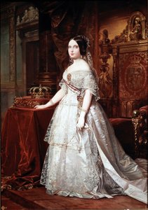 صورة لملكة إسبانيا إيزابيل دي بوربون (إيزابيل دي بوربون) الثانية (1830-1904) لوحة للألماني هيرنانديز أموريس (1823-1894) بواسطة الألماني هيرنانديز أموريس