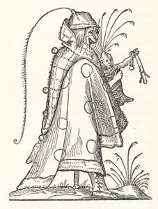 شخصية من كتاب Les Songes drolatiques de Pantagruel (The Comical Dreams of Pantagruel) بقلم ريتشارد بريتون (نقش) بواسطة المدرسة الألمانية