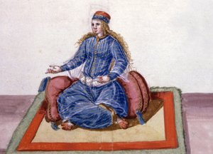 لوحة مفضلة في بلاط السلطان العثماني، حوالي عام 1600 (لوحة مائية) بواسطة المدرسة الألمانية