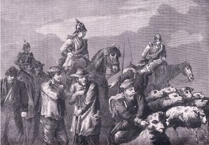 A foraging party, Cassells History of the War between France and Germany published by Cassell and Company Limited, c.1890 (litho) بواسطة المدرسة الألمانية