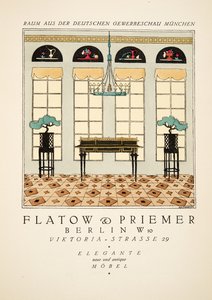 إعلان عن "Flatow & Priemer" من Styl، pub 1922 (pochoir print) بواسطة المدرسة الألمانية