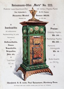 إعلان عن Reissmann-Oden (Reissmann Oden) - ألمانيا ، أواخر القرن التاسع عشر. بواسطة المدرسة الألمانية