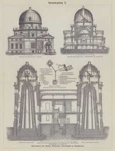 Astronomical observatories (engraving) بواسطة المدرسة الألمانية
