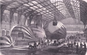 مصنع البالون ، Cassells History of the War بين فرنسا وألمانيا الذي نشرته Cassell and Company Limited ، c1890 (litho) بواسطة المدرسة الألمانية