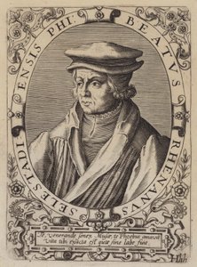 سعيد Rhenanus الألماني الإنساني والباحث والمصلح الديني (النقش) بواسطة المدرسة الألمانية