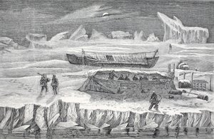 Bivouac في قوارب ، حانة. لندن 1874 بواسطة المدرسة الألمانية