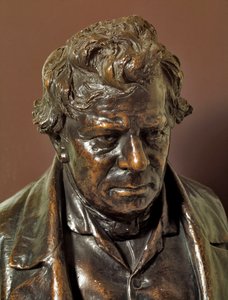 تمثال نصفي من البرونز للفيزيائي الألماني جورج سيمون أوم (1787-1854) في القرن التاسع عشر في نورمبرغ ، متحف البريد السويسري بواسطة المدرسة الألمانية