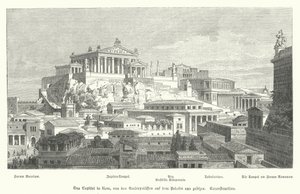 Capitoline Hill, ancient Rome (engraving) بواسطة المدرسة الألمانية