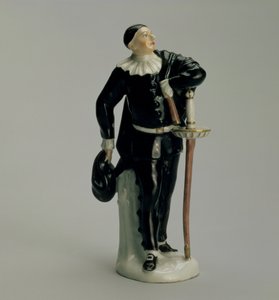 كابتن من سلسلة Commedia dellArte من Wenzel Neu (ت 1777) ، لمصنع Kloster-Veilsdorf ، 1764-5 (الخزف)