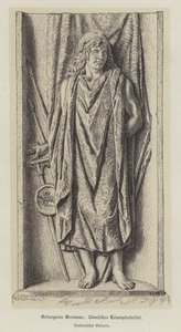Captured Germanic warrior (engraving) بواسطة المدرسة الألمانية