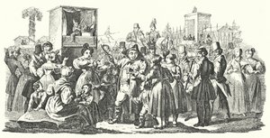 كرنفال في حي شتوتغارت بمدينة كانشتات ، خريف عام 1835 (نقش) بواسطة المدرسة الألمانية