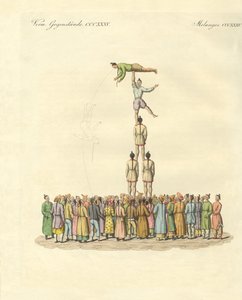 Chinese bateleus (coloured engraving) بواسطة المدرسة الألمانية