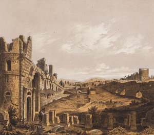 سيرك ماكسينتيوس، روما (ليثو ملون) بواسطة المدرسة الألمانية