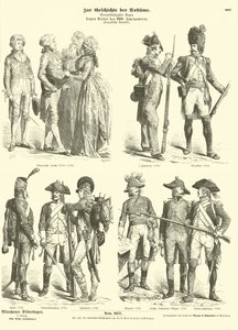 الأزياء والزي العسكري لفرنسا الجمهوري ، 1790 بواسطة المدرسة الألمانية