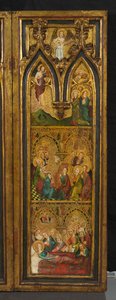 Crucifixion triptych (المعروف سابقًا باسم Estouteville Triptych) (الجناح الأيمن) ، حوالي 1374 (تمبرا على اللوحة) بواسطة المدرسة الألمانية
