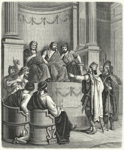 مبعوثو Eumenes II of Pergamom أمام مجلس الشيوخ الروماني (نقش) بواسطة المدرسة الألمانية