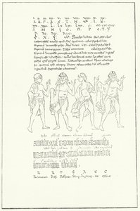 نسخة طبق الأصل من صفحة من De Temporibus (في الوقت المحدد) بواسطة الموقر Bede (نقش) بواسطة المدرسة الألمانية