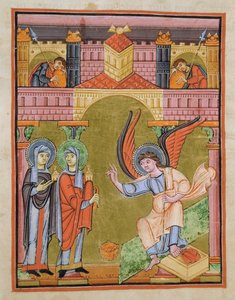 فول. 33v من مدرسة Reichenau Evangeliary ، الدستور الغذائي F. II. 1 بواسطة المدرسة الألمانية