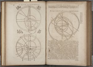 ورقة 44-45 "Astronomia nova Aitiologetos" ، بقلم يوهانس كيبلر (نقش) بواسطة المدرسة الألمانية