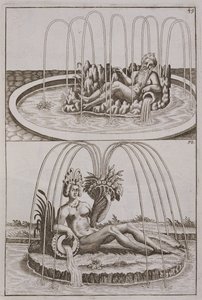 نوافير ، من Architectura Curiosa Nova بقلم جورج أندرياس بوكلر (1617-85) ، نشرت 1704 بواسطة المدرسة الألمانية