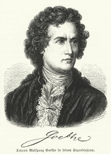 المؤلف الألماني يوهان فولفجانج جوته (1749-1832) في شبابه بواسطة المدرسة الألمانية