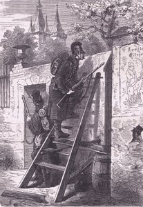 حزب الاستكشاف الألماني ، Cassells History of the War بين فرنسا وألمانيا الذي نشرته Cassell and Company Limited ، c1890 (litho) بواسطة المدرسة الألمانية