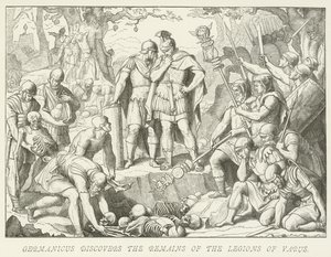 يكتشف Germanicus بقايا جحافل Varus بواسطة المدرسة الألمانية