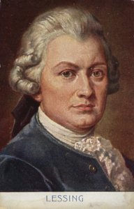 جوتهولد إفرايم ليسينج (1729-1781)، كاتب وفيلسوف ومسرحي ألماني (طباعة حجرية ملونة) بواسطة المدرسة الألمانية