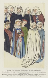 Group of women of Constance of the time of the Council of Constance بواسطة المدرسة الألمانية