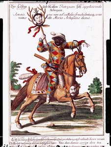 Harlequin على ظهور الخيل بواسطة المدرسة الألمانية