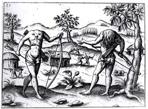 رجال ونساء بلا رأس ، توضيح من حساب السير والتر راليس لغيانا ، نُشر في نورمبرغ ، 1599 بواسطة المدرسة الألمانية