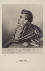 هاينريش هاينه (1797-1856)، شاعر ألماني (طباعة حجرية) بواسطة المدرسة الألمانية