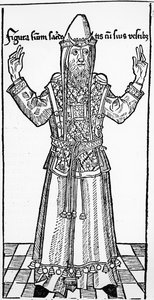 رئيس الكهنة اليهودي ، من Liber Chronicarum بقلم هارتمان شيدل ، نُشر في نورمبرغ ، 1493 بواسطة المدرسة الألمانية