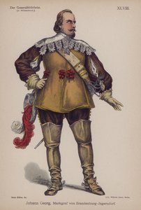 يوهان جورج ، مارغريف من براندنبورغ-جاغرندورف (1577-1624) ، من دير جنرال فيلدوبيرست بواسطة إرنست فون فيلدنبروش (ليثو ملون) بواسطة المدرسة الألمانية