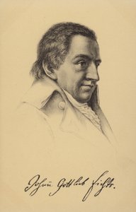 يوهان غوتليب فيخته (1762-1814)، فيلسوف وكاتب ألماني (ليثو) بواسطة المدرسة الألمانية