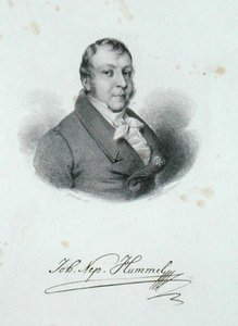 يوهان نيبوموك هاميل (1778-1837) (نقش) بواسطة المدرسة الألمانية