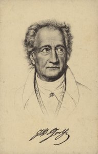 يوهان فولفغانغ فون غوته (1749-1832)، شاعر وروائي وكاتب مسرحي ألماني (ليثو) بواسطة المدرسة الألمانية