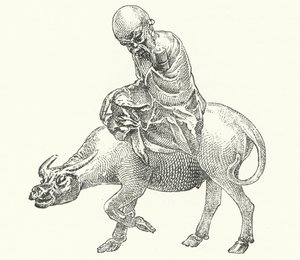 Laozi ، فيلسوف صيني قديم (نقش) بواسطة المدرسة الألمانية