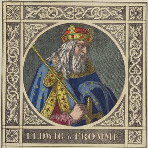 Ludwig D Fromme ، 814-840 (نقش ملون) بواسطة المدرسة الألمانية