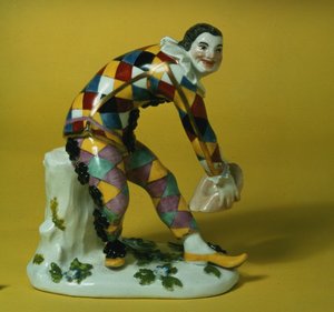 شكل ميسن من Harlequin ، c.1750 (الخزف)