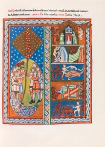 صورة مصغرة من Liber Scivias بواسطة Hildegard of Bingen ، ج. 1175 (فاكس) بواسطة المدرسة الألمانية