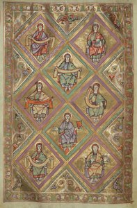 السيدة كزارت. 1207 IV، fol.9v حياة المسيح بحسب القديس ماثيو من إيفانجيلياريوم بكاتدرائية بلوك c.1075 بواسطة المدرسة الألمانية