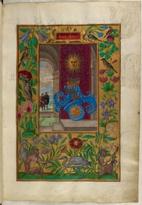 السيدة Harley 3469، f.2 Two Golden Suns، من "Splendor Solis" للمخرج Salomon Trismosin بواسطة المدرسة الألمانية