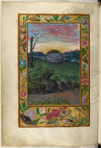 السيدة هارلي 3469 ، f.30v الشمس الداكنة ، الرسالة الخامسة ، من "سبلندور سوليس" بقلم سالومون تريزموسين بواسطة المدرسة الألمانية