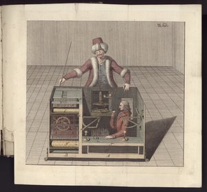 اللوحة الثالثة ، حول لاعب الشطرنج لـ Herr von Kempelen ونسخته ، Leipzig و Dresden: Joh. بريتكوبف ، 1789 بواسطة المدرسة الألمانية